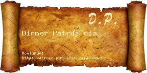 Dirner Patrícia névjegykártya